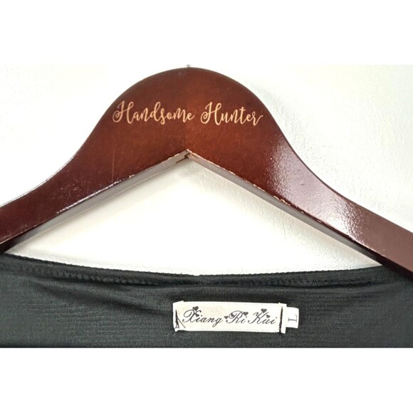 Xiang Ri Kui Womens Black Layered Top Bow Sheer Elegance Blouse Tunic L 1158E2 - Picture 8 of 8